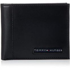 Tommy Hilfiger Cambridge Bi-Fold Leather Wallet For Men - Black